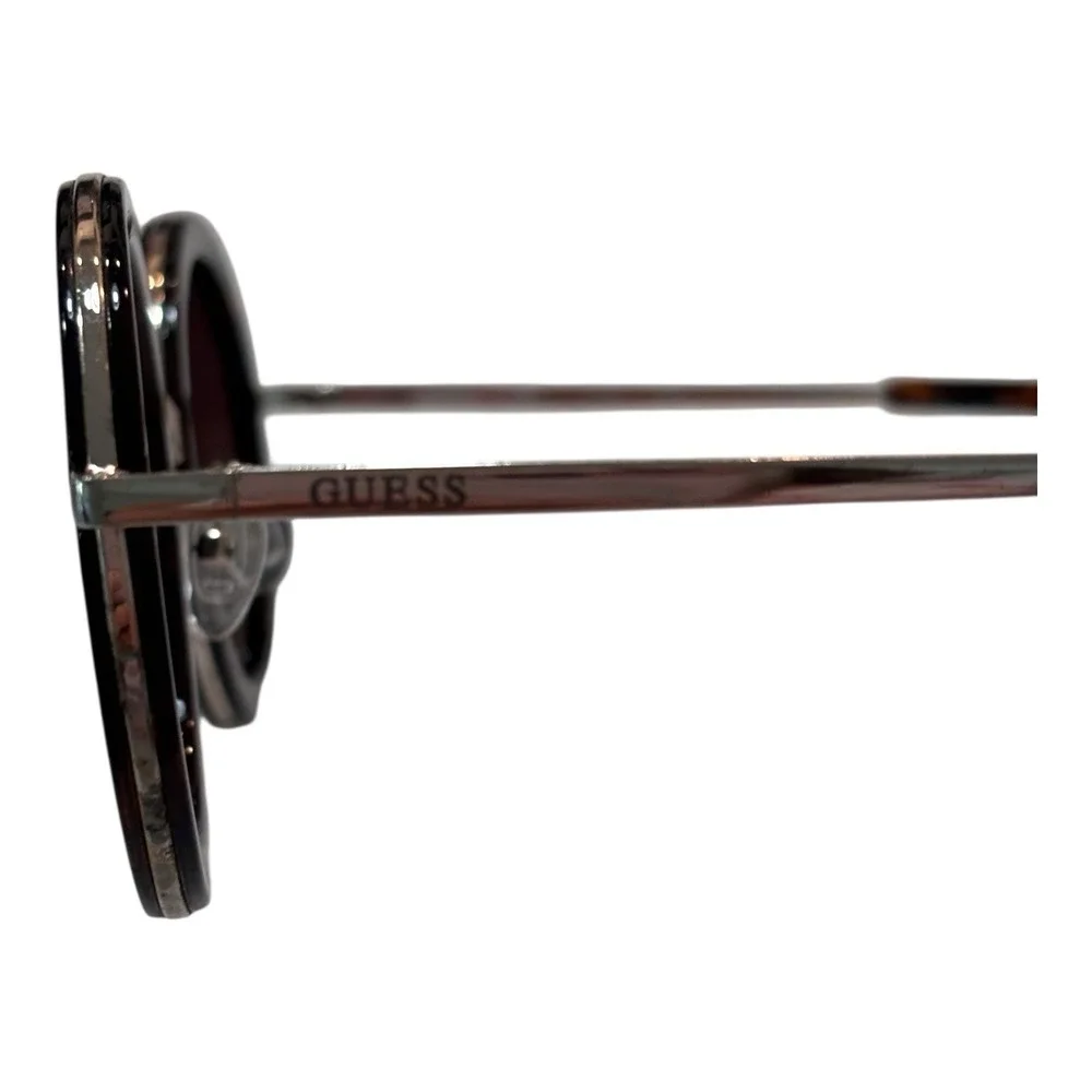 Guess Sunglasses Women Round Tortoise Gradient Lens Brown GF0330 Lennon‎ Look